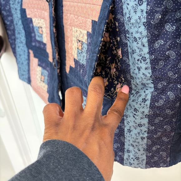 Vintage vintage patchwork quilt jacket - Picture 8 of 16